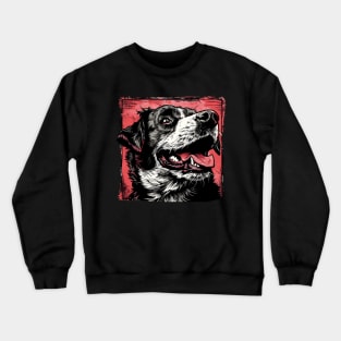 Retro Art Central Asian Shepherd Dog Lover Crewneck Sweatshirt